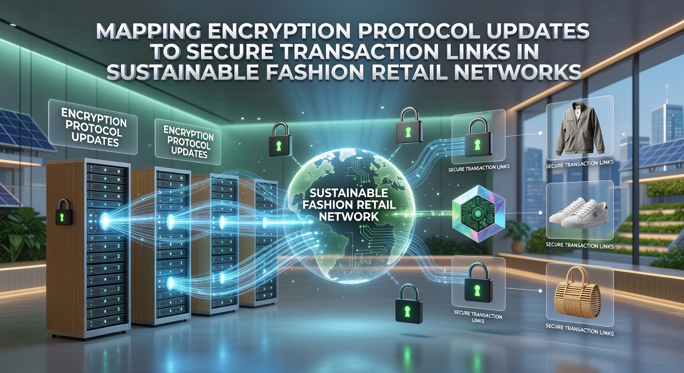 Diagram of encryption protocol mapping across sustainable fashion supply chain transaction links
