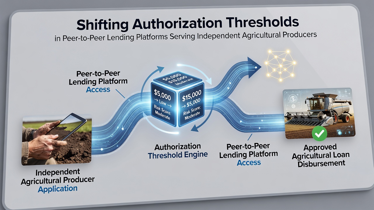 Independent agricultural producers discussing loan options on a digital platform